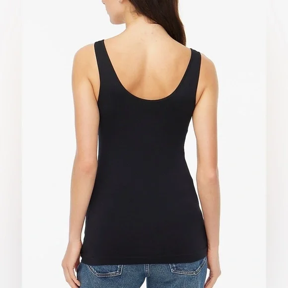 NWOT J. Crew Women’s Layering Tank Top Classic Black V-neck Sleeveless Size M - Picture 4 of 5
